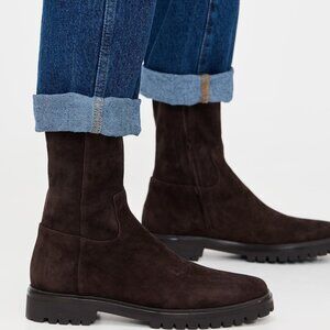 NWT Loeffler Randall Danny Suede Lug Boot size 9 in color black